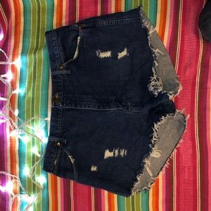 Real vintage wrangler distressed shorts